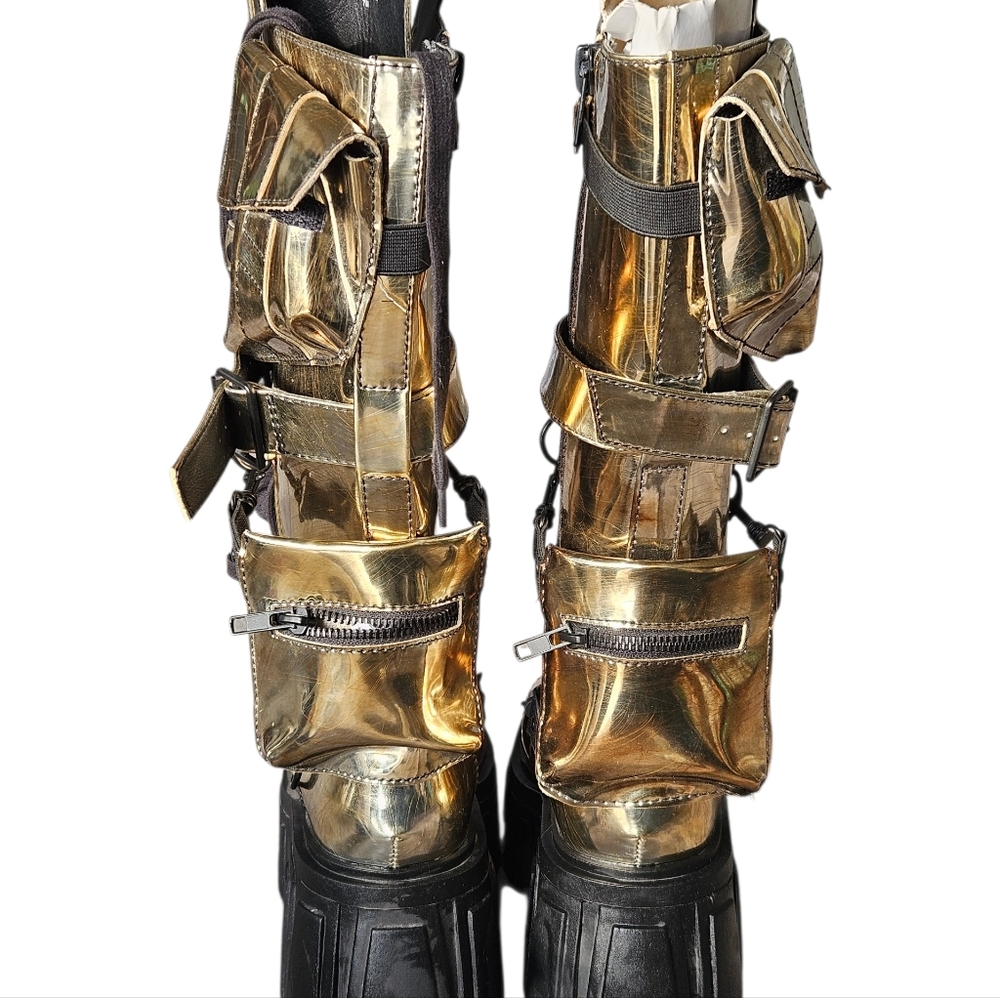NWT Distressed Utopia Elements Knee High Boots - Picture 2 of 5